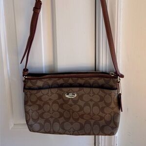 Coach Signature Brown Crossbody Bag